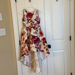 EUC floral size 10 Rare Editions high low dress